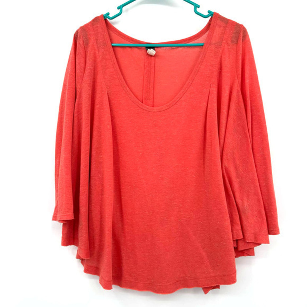We the Free size small oversized orange red top